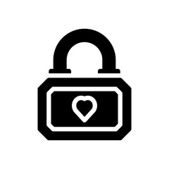 padlock glyph icon