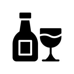 wine bottle glyph icon
