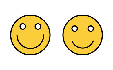 smile icon set for web and mobile app. smile emoticon icon. feedback sign and symbol