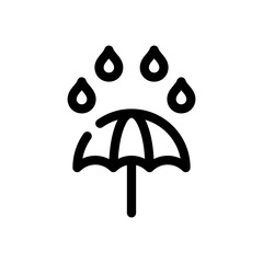 raindrop line icon