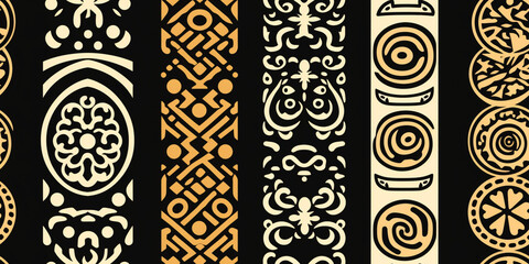 varieties of ancient Greek ornaments pattern