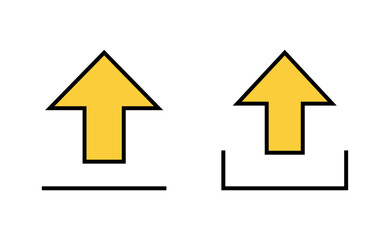 Upload icon set for web and mobile app. load data sign and symbol