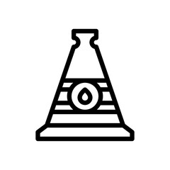 traffic cone line icon