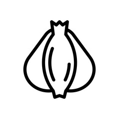 garlic line icon