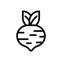 turnip line icon