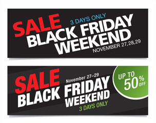 Black friday sale banner layout design