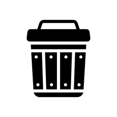 trash glyph icon