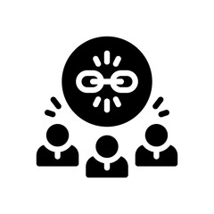collaboration glyph icon