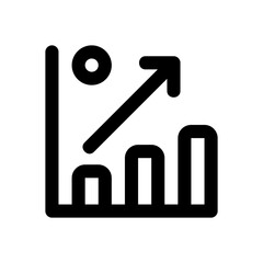 bar graph line icon
