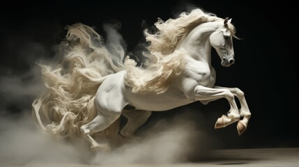 White Horses | Dust & Smoke - obrazy, fototapety, plakaty