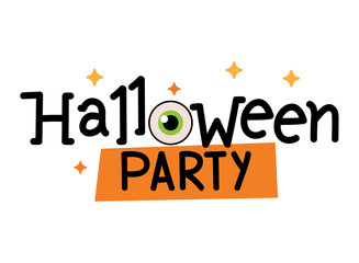halloween party typography