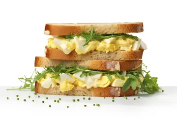 Deurstickers sandwich with eggs and vegetables © Muhammad Hammad Zia