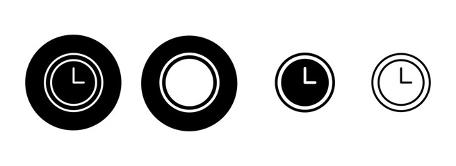 Clock icon set illustration. Time sign and symbol. watch icon - obrazy, fototapety, plakaty