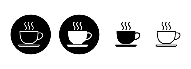 coffee cup icon set illustration. cup a coffee sign and symbol