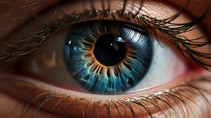 Fotobehang Close up of an eye © Renato