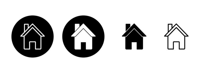 Home icon set illustration. House sign and symbol