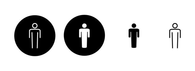 Man icon set illustration. male sign and symbol. human symbol