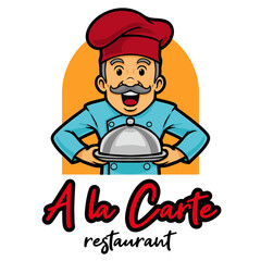 Chef A la Carte Logo Mascot Template