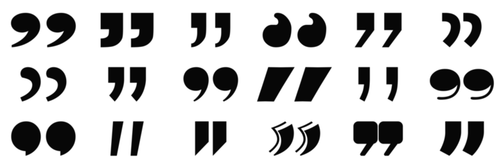 Fotobehang set of comma icons. speech, quote mark vector © Sunil