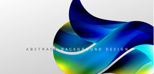 Elegant waves and flowing fluid abstract background. Template for covers, templates, flyers, placards, brochures, banners