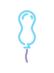 helium neon balloon isolated icon