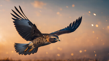 Obraz premium birds flying above the clouds