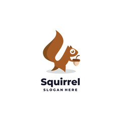 squirrel cute modern logo