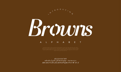 Browns creative modern urban alphabet font. Digital abstract moslem, futuristic, fashion, sport, minimal technology typography. Simple numeric vector illustration