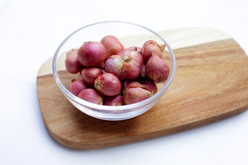 Shallots on a White background.
