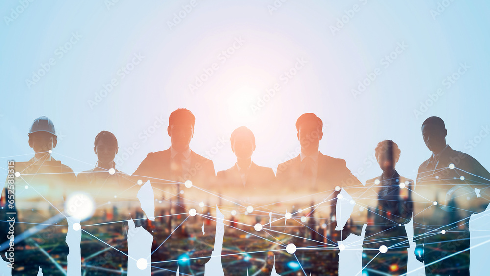 Aufkleber multinational group and network image