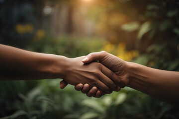 handshake between two people