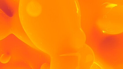 orange honey color reflecting fantastic tender fluid backdrop - abstract 3D illustration