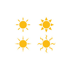 sun logo icon set design