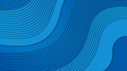 Obraz na płótnie Canvas Wave curve abstract on blue background