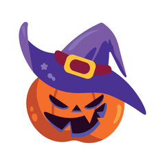 halloween pumpkin with hat