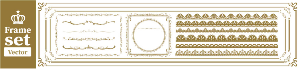 decorative frame set Vector