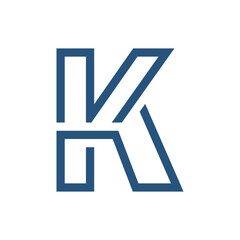 Monogram initial K letter mark logo design. Monogram design vector K logo. Monogram initial letter mark K logo. Design simple K monogram