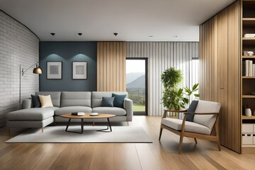 living room interior generated by AI