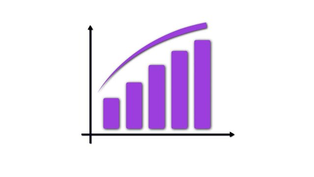 Grow chart business concept. colorful growth graph animation, Financial figures and diagrams showing increasing profits. k1_1369