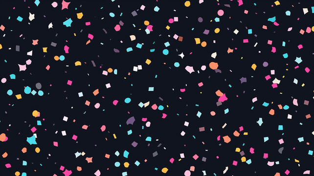 Colorful Confetti in Flat Design as a Seamless Pattern