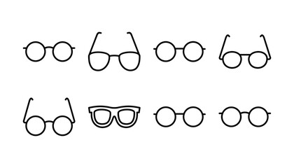 Glasses icon vector. eye glasses icon. sunglasses