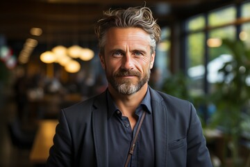 Obraz premium Confident entrepreneur, Generative AI
