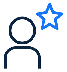 illustration of a icon user star