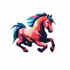 pixelete horse logo. vector