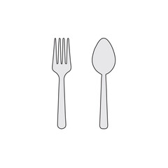 Cutlery fork graphic design template vector isolated. fork and knife cutlery tool icon vector illustration design. Fork food illustration. 