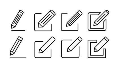 Edit icon vector. edit document sign and symbol. pencil
