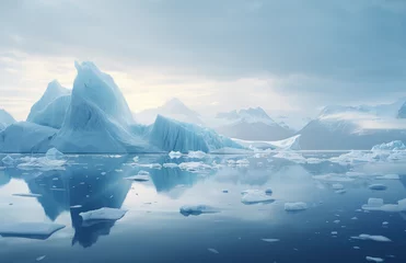 Gordijnen glaciers are floating in the iceland water © Kien