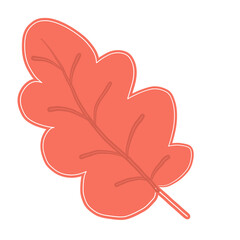 illustration of a red leaf
