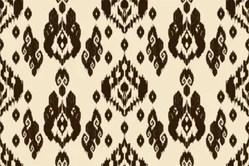 Photo sur Plexiglas Style bohème Ikat paisley embroidery on the fabric in Indonesia,India and asian countries.geometric ethnic oriental seamless pattern.Aztec style. illustration.design for texture,fabric,clothing,wrapping,carpet.