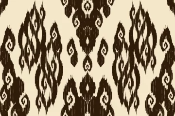 Papier Peint photo Style bohème Ikat paisley embroidery on the fabric in Indonesia,India and asian countries.geometric ethnic oriental seamless pattern.Aztec style. illustration.design for texture,fabric,clothing,wrapping,carpet.